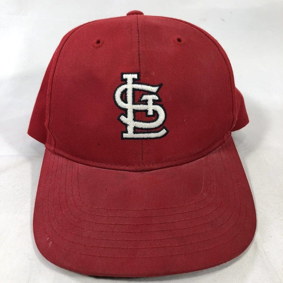ST LOUIS CARDINALS 47 BRAND HAT CAP KIDS ONE SIZE SNAPBACK RED DISCOLORED OSFM - Picture 1 of 12